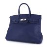 Hermès  Birkin 35 cm handbag  in blue Evergrain leather - 00pp thumbnail