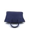Hermès  Birkin 35 cm handbag  in blue Evergrain leather - 360 Front thumbnail