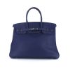 Hermès  Birkin 35 cm handbag  in blue Evergrain leather - 360 thumbnail