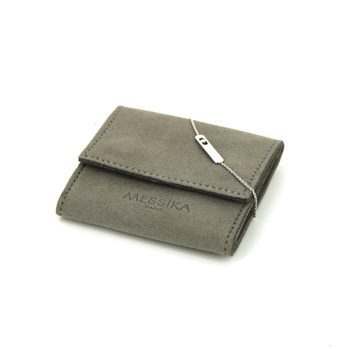 Bracelet Messika My First en or blanc et diamant - Detail D2