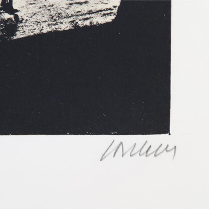 Pierre Soulages, "Lithographie 9", lithograph in colors on Arches vellum paper, signed, numbered and framed, of 1959 - Detail D2