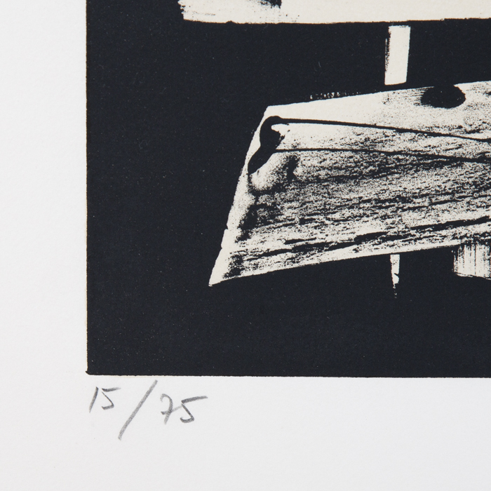 Pierre Soulages, "Lithographie 9", lithograph in colors on Arches vellum paper, signed, numbered and framed, of 1959 - Detail D3