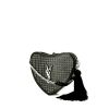 Bolso bandolera Saint Laurent Sac Coeur en cuero negro - 00pp thumbnail