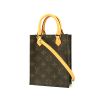 Bolso bandolera Louis Vuitton Sac Plat modelo pequeño en lona Monogram revestida marrón y cuero natural - 00pp thumbnail