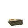 Borsa a tracolla Louis Vuitton Sac Plat modello piccolo in tela monogram cerata marrone e pelle naturale - Detail D5 thumbnail