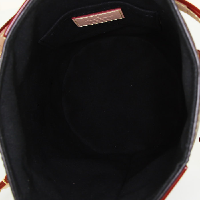 Louis Vuitton Duffle shoulder bag in brown monogram canvas and natural leather - Detail D3