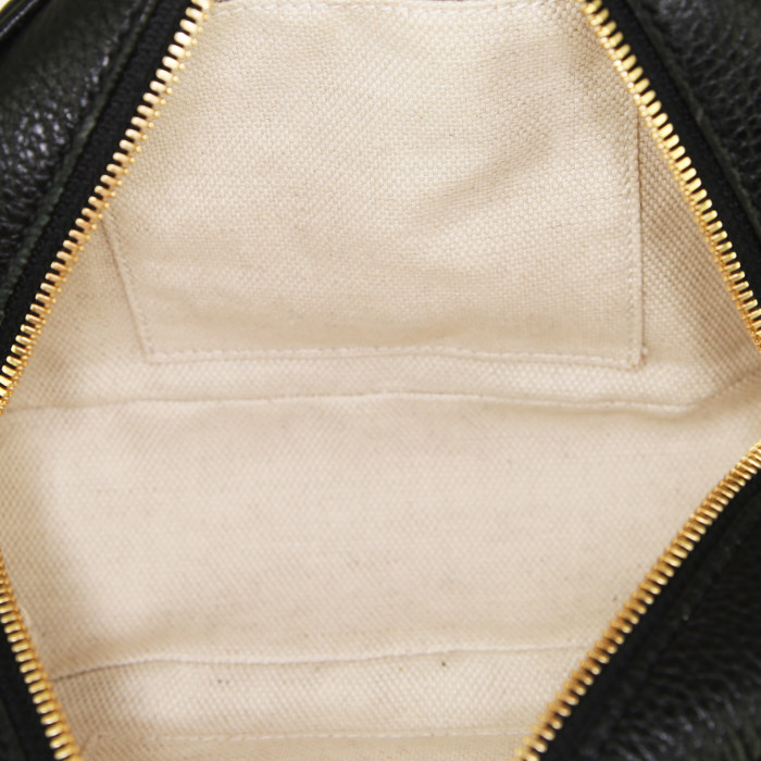 Borsa a tracolla Gucci Soho Disco in pelle martellata nera - Detail D2