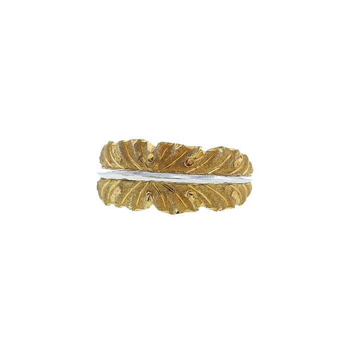 Open Buccellati ring in yellow gold and white gold - 00pp