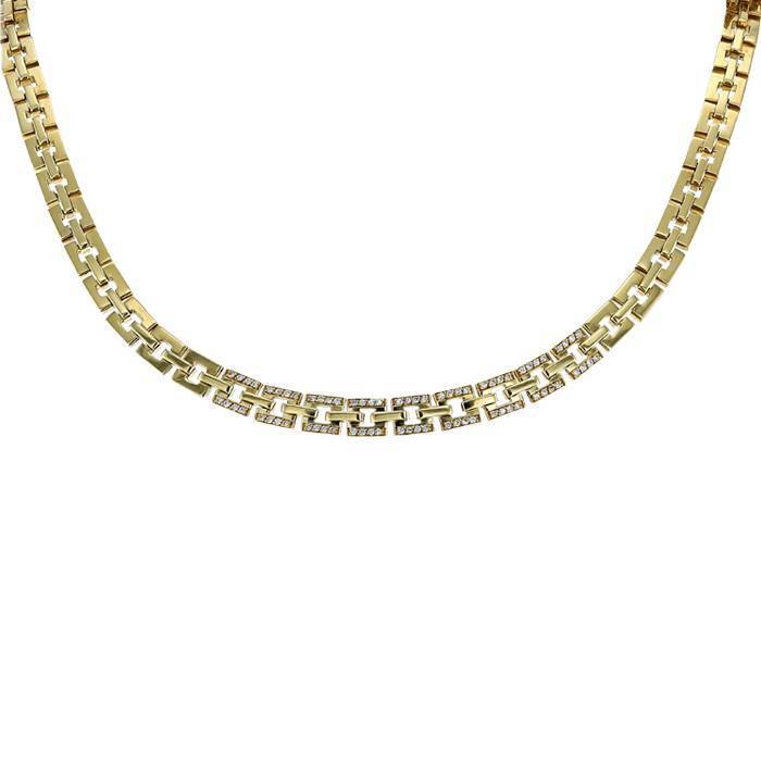 Vintage necklace in yellow gold and diamonds - 00pp