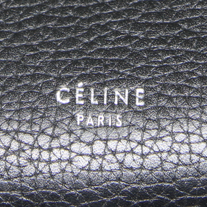 Celine Big Bag handbag in black leather - Detail D4
