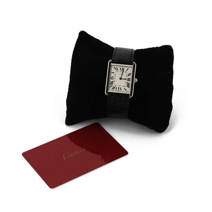 Reloj Cartier Tank Solo de acero Ref :  3169 Circa  2016 - Detail D2