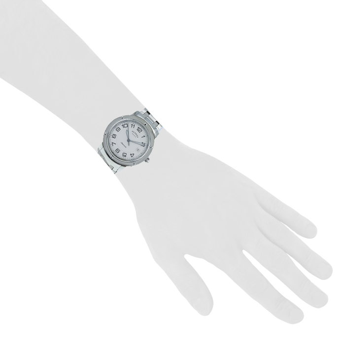 Hermes Clipper watch in stainless steel Ref:  CP2. 810 Circa  2000 - Detail D1