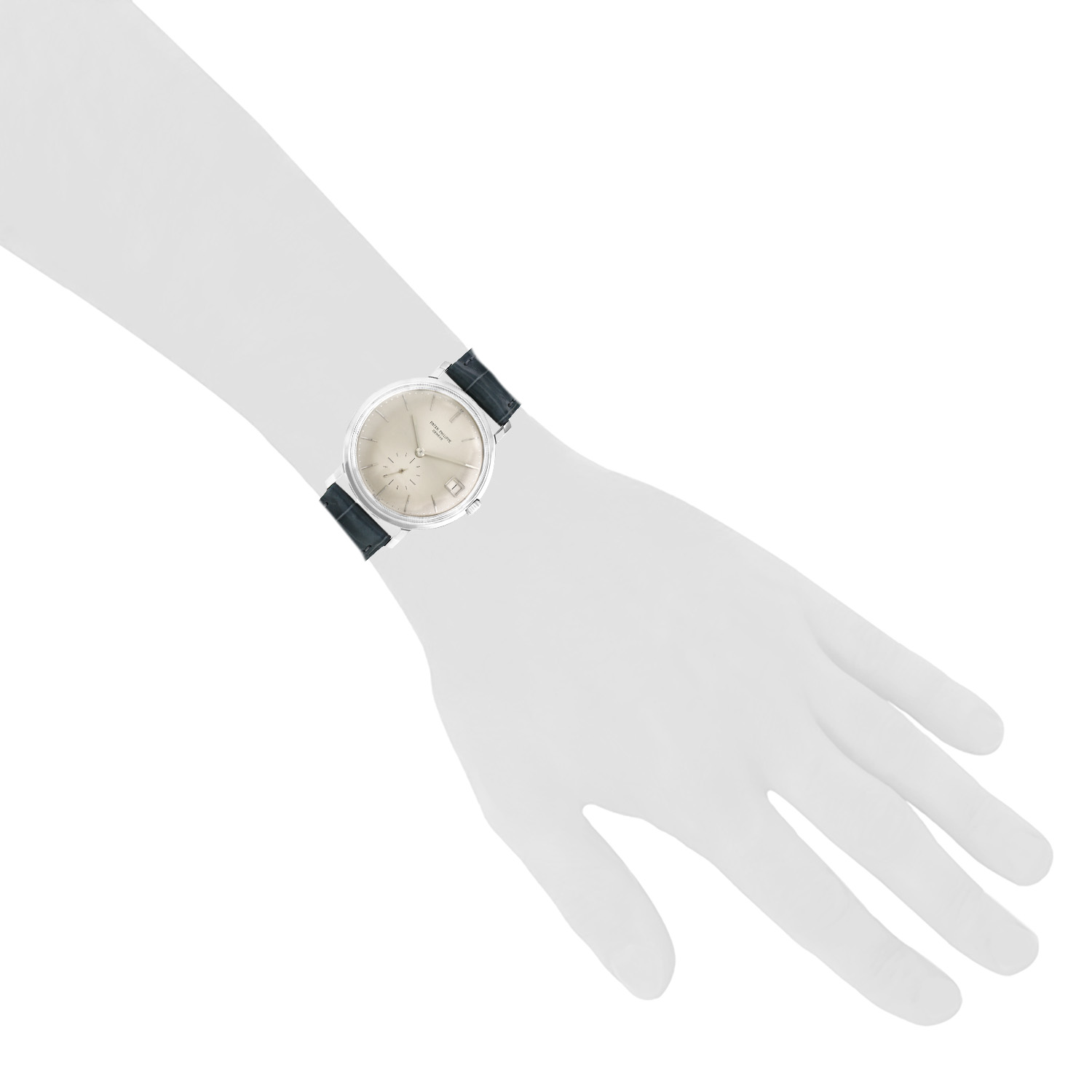 Montre Patek Philippe Calatrava en or blanc Ref: Patek Philippe - 3445  Vers 1970 - Detail D1