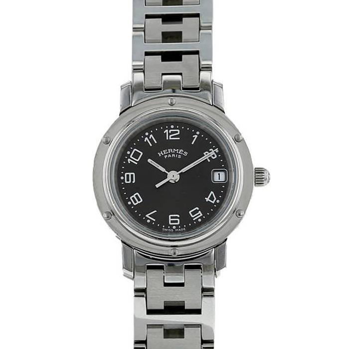Hermes Clipper  small model watch in stainless steel Ref:  CL4.210 Circa  2000 - 00pp