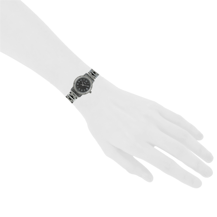 Montre Hermes Clipper petit modèle en acier Ref: CL4.210 Vers 2000 - Detail D1
