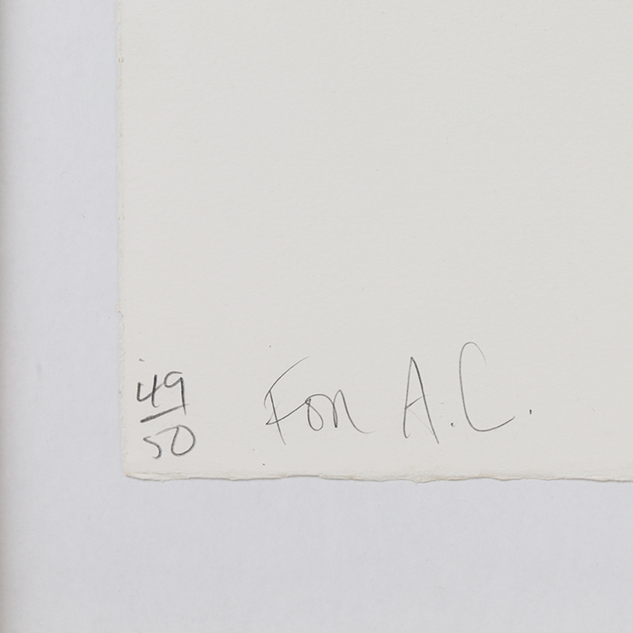 Robert Longo, "Black flag", lithograph on paper, signed, dated, dedicated and numbered, of 1990 - Detail D1