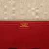Hermes Jige pouch in red Courchevel leather - Detail D3 thumbnail