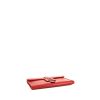 Pochette Hermes Jige en cuir Courchevel rouge - Detail D4 thumbnail