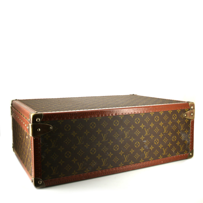 Louis Vuitton Bisten 60 suitcase in monogram canvas and lozine (vulcanised fibre) - Detail D5