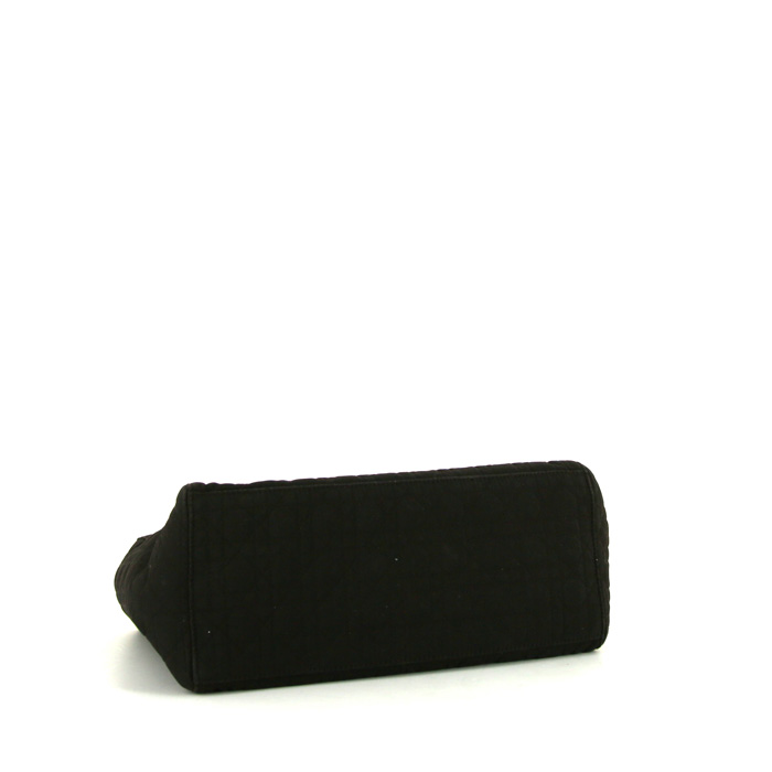 Dior Lady Dior medium model handbag in brown canvas cannage - Detail D4