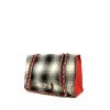 Borsa Chanel Timeless in tweed con motivo a quadri e pelle rossa - 00pp thumbnail