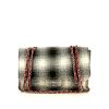 Borsa Chanel Timeless in tweed con motivo a quadri e pelle rossa - 360 thumbnail