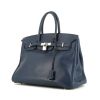 Hermes Birkin 35 cm handbag in blue Swift leather - 00pp thumbnail