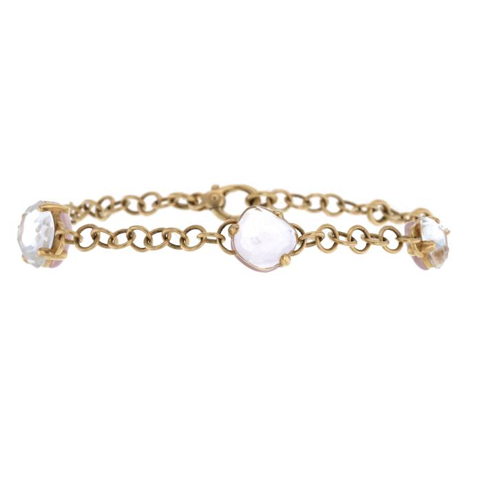 klep het laatste klok Pomellato Capri bracelet in pink gold, pink quartz and rock crystal |  auctionlab