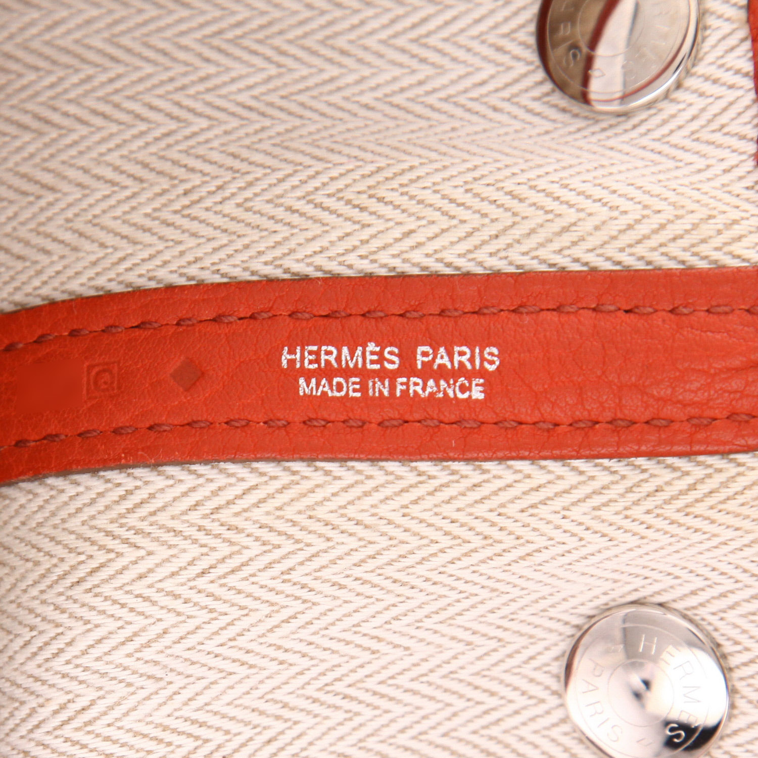 Hermès  Garden Party 30 cm handbag  in red togo leather - Detail D2