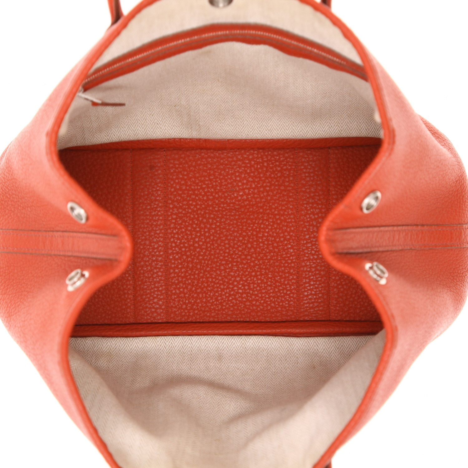 Bolso de mano Hermès Garden Party en cuero togo rojo - Detail D3