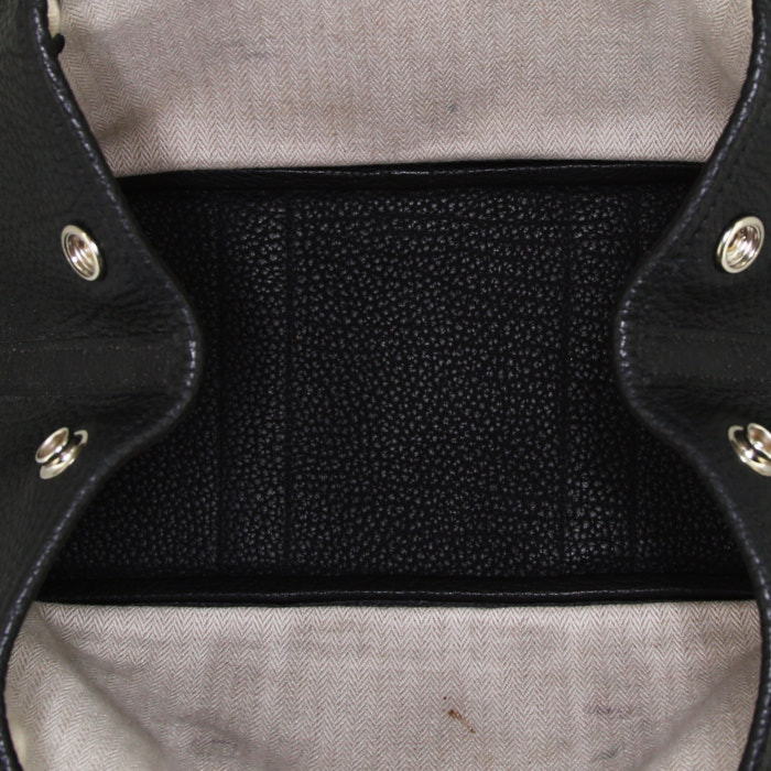 Hermès  Garden Party handbag  in black togo leather - Detail D2