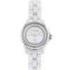 Reloj Chanel J12 Joaillerie  modelo pequeño de cerámica blanche y acero Circa  2021 - 00pp thumbnail