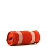Sac cabas Hermes Toto Bag - Shop Bag en toile rouge - Detail D4 thumbnail