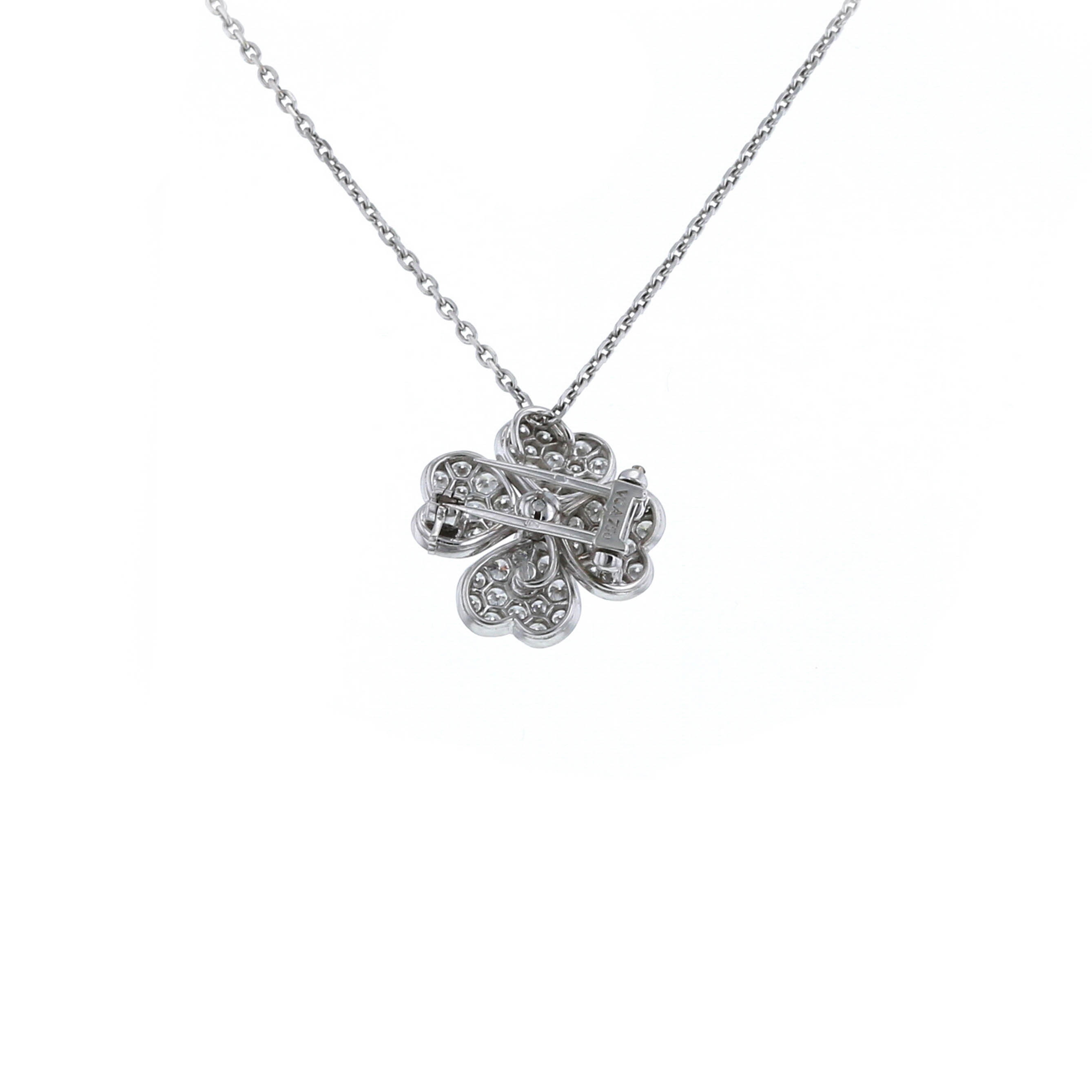 Collana Van Cleef & Arpels Cosmos modello medio in oro bianco e diamanti - Detail D2