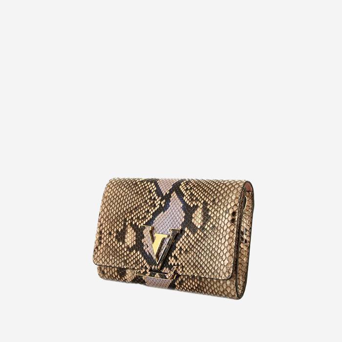 Bolsito de mano Louis Vuitton  Louise en piel de pitón beige y rosa