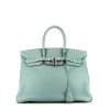 Hermes Birkin 35 cm handbag in blue togo leather - 360 thumbnail