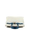 Borsa Hermes Birkin 35 cm in pelle togo bicolore bianco sporco e blu - 360 Front thumbnail