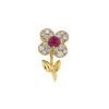 Van Cleef & Arpels brooch in yellow gold,  ruby and diamonds - 00pp thumbnail