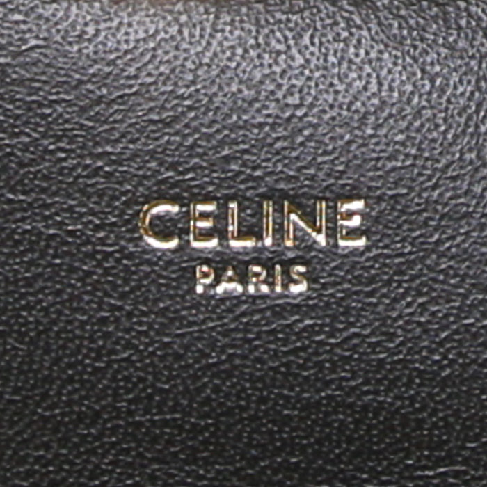 Sac porté épaule ou main Celine C bag en cuir matelassé noir - Detail D4