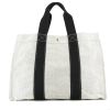 Hermes Toto Bag - Shop Bag shopping bag in grey and navy blue canvas - 360 thumbnail
