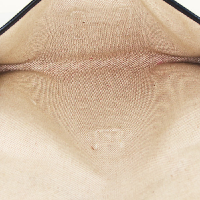 Pochette Hermes Jige in pelle box blu marino - Detail D2