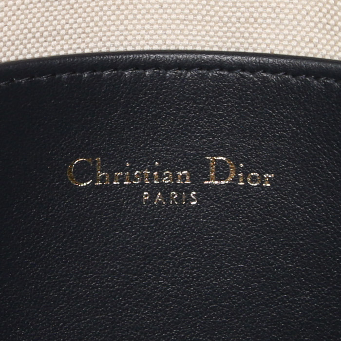 Dior Pochette Daily en cuero azul y blanco - Detail D3