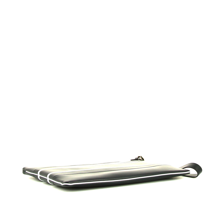 Dior Pochette Daily en cuir bleu et blanc - Detail D4