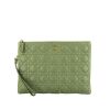 Bolsito de mano Dior Pochette Daily en cuero cannage verde - 360 thumbnail