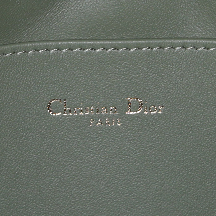 Dior Pochette Daily pouch in green leather cannage - Detail D3