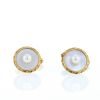 Mikimoto pair of cufflinks in 14 carats yellow gold,  mother of pearl and pearls - 360 thumbnail