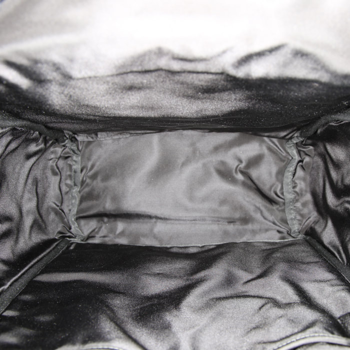 Mochila Prada Nylon Backpack en lona y cuero azul marino y negra - Detail D2