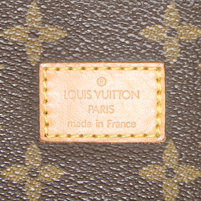 Borsa a tracolla Louis Vuitton  Saumur in tela monogram marrone e pelle naturale - Detail D3