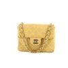 Sac bandoulière Chanel Mini Timeless en cuir matelassé beige - 360 thumbnail