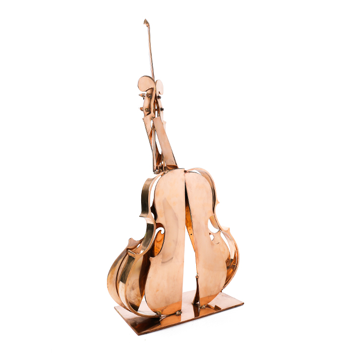 Arman, Sculpture "Violon éclaté", en bronze poli, signée et numérotée, avec son certificat d'authenticité, de 2005 - Detail D1